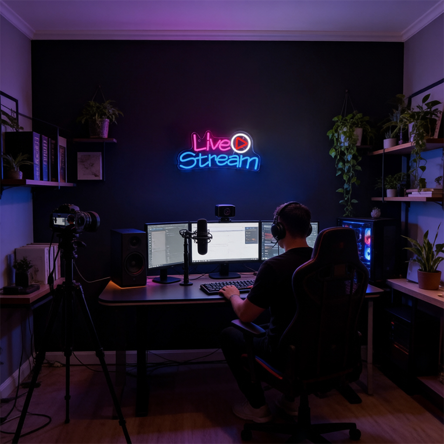 لافتة نيون LED للبث المباشر، د - مراجعة Party Games Stream وسعره