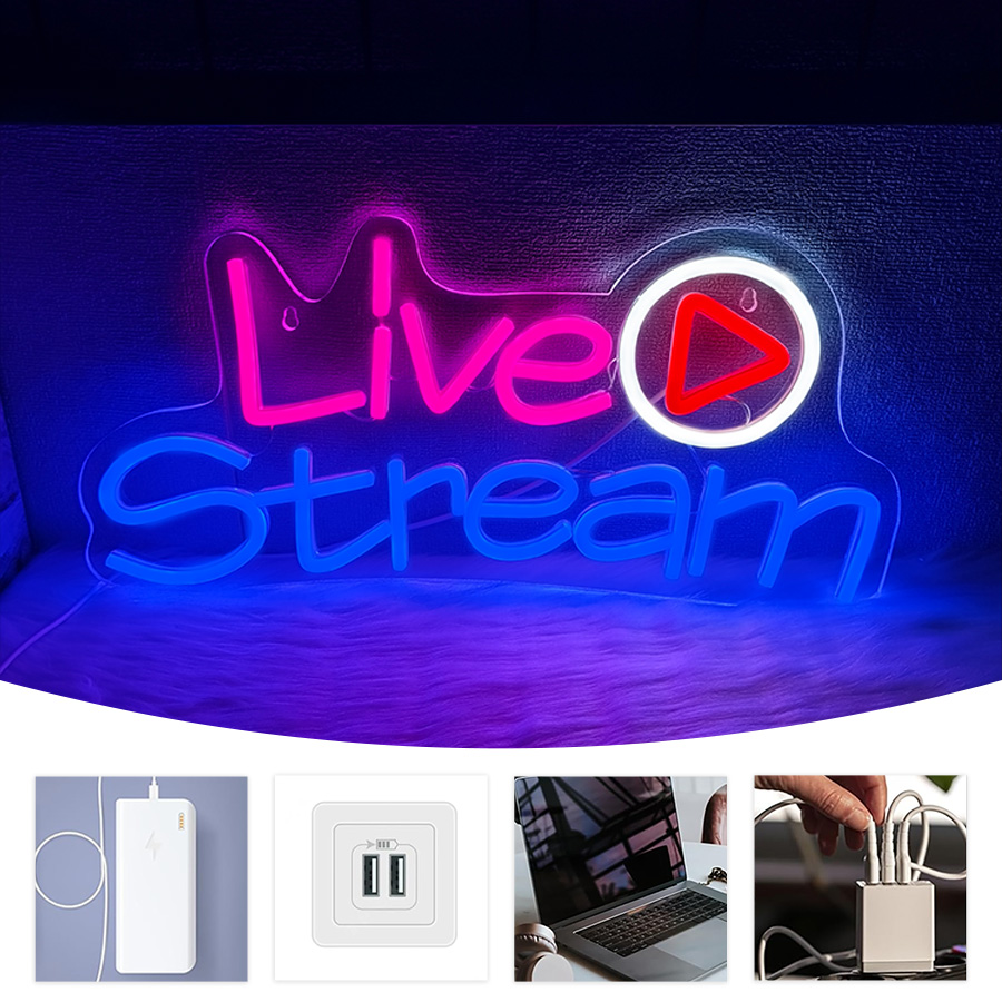 لافتة نيون LED للبث المباشر، د - مراجعة Party Games Stream وسعره