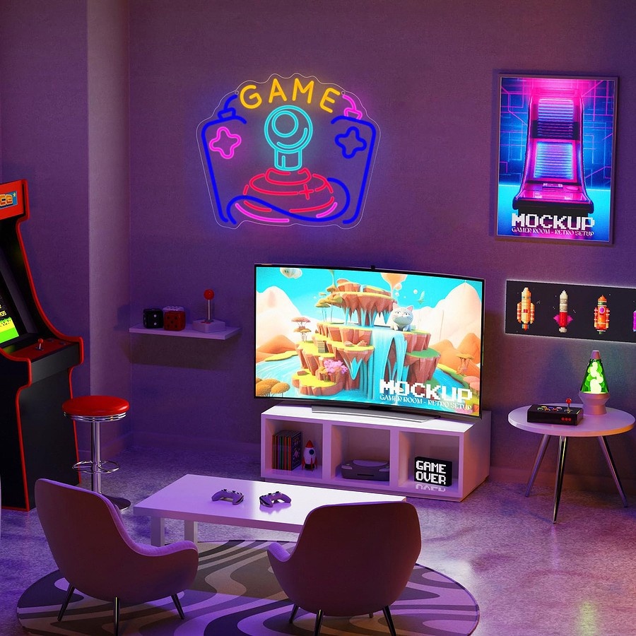 لافتة نيون للألعاب، إضاءة جدار - مراجعة Party Games Stream وسعره