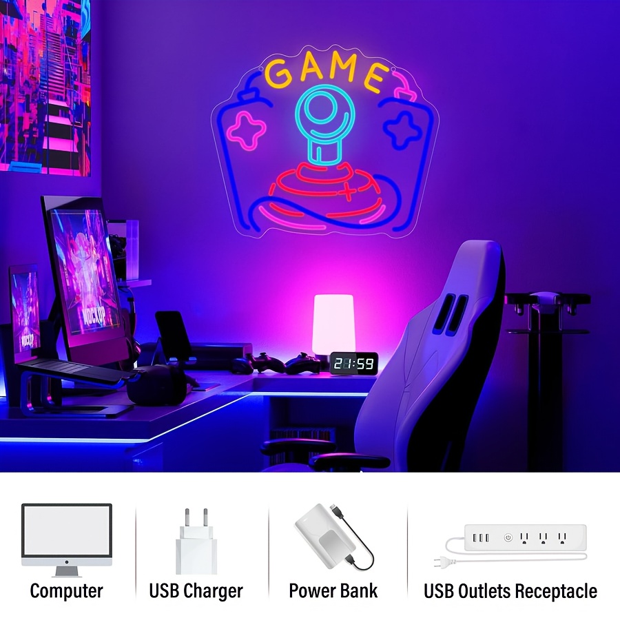 لافتة نيون للألعاب، إضاءة جدار - مراجعة Party Games Stream وسعره