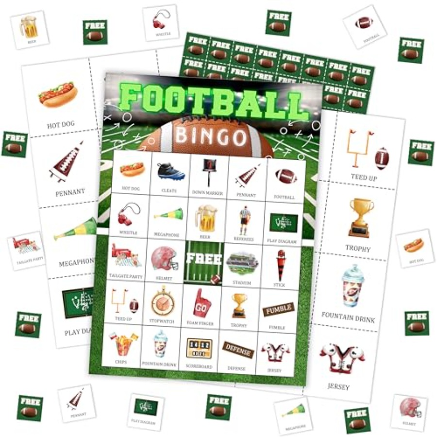 بطاقة لعبة بينجو لحفلات كرة ال - مراجعة Party Games Large Groups وسعره