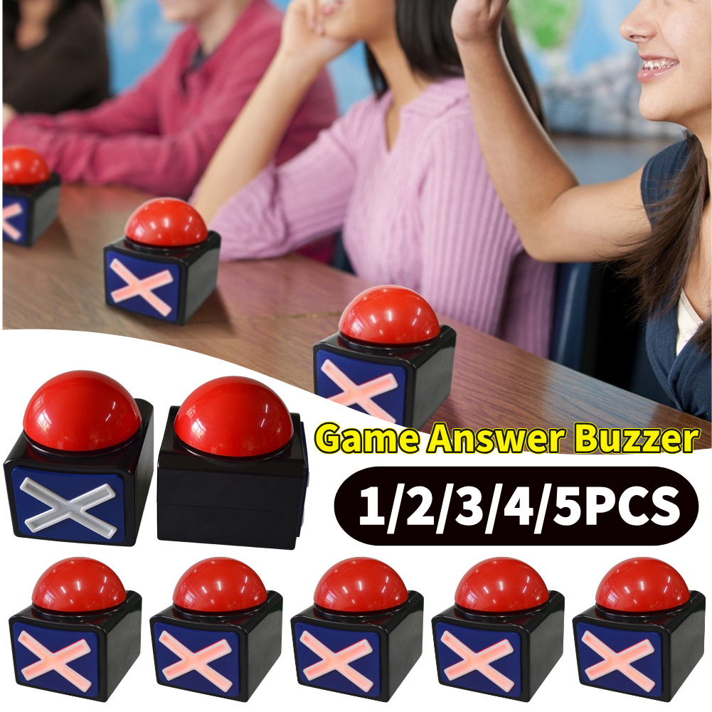 1-5 قطعة زر إنذار الجرس للإجاب - مراجعة Party Games Quiz For Adults وسعره